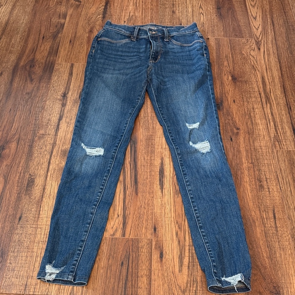 Girls Distressed Old Navy Jeggings/skinny Jeans
